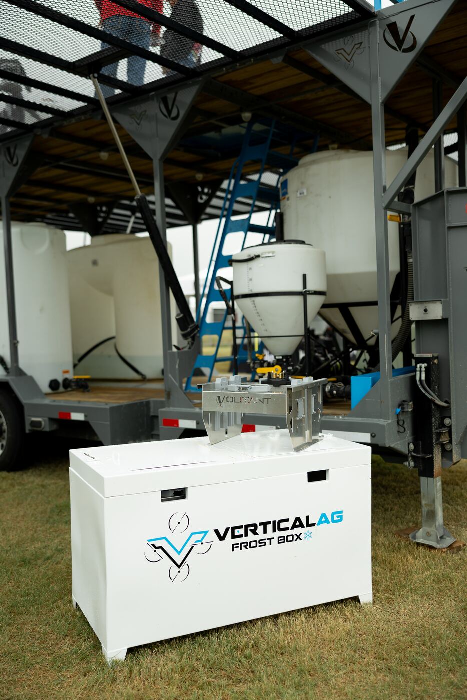 Frost Box staged next to a spray trailer mix station