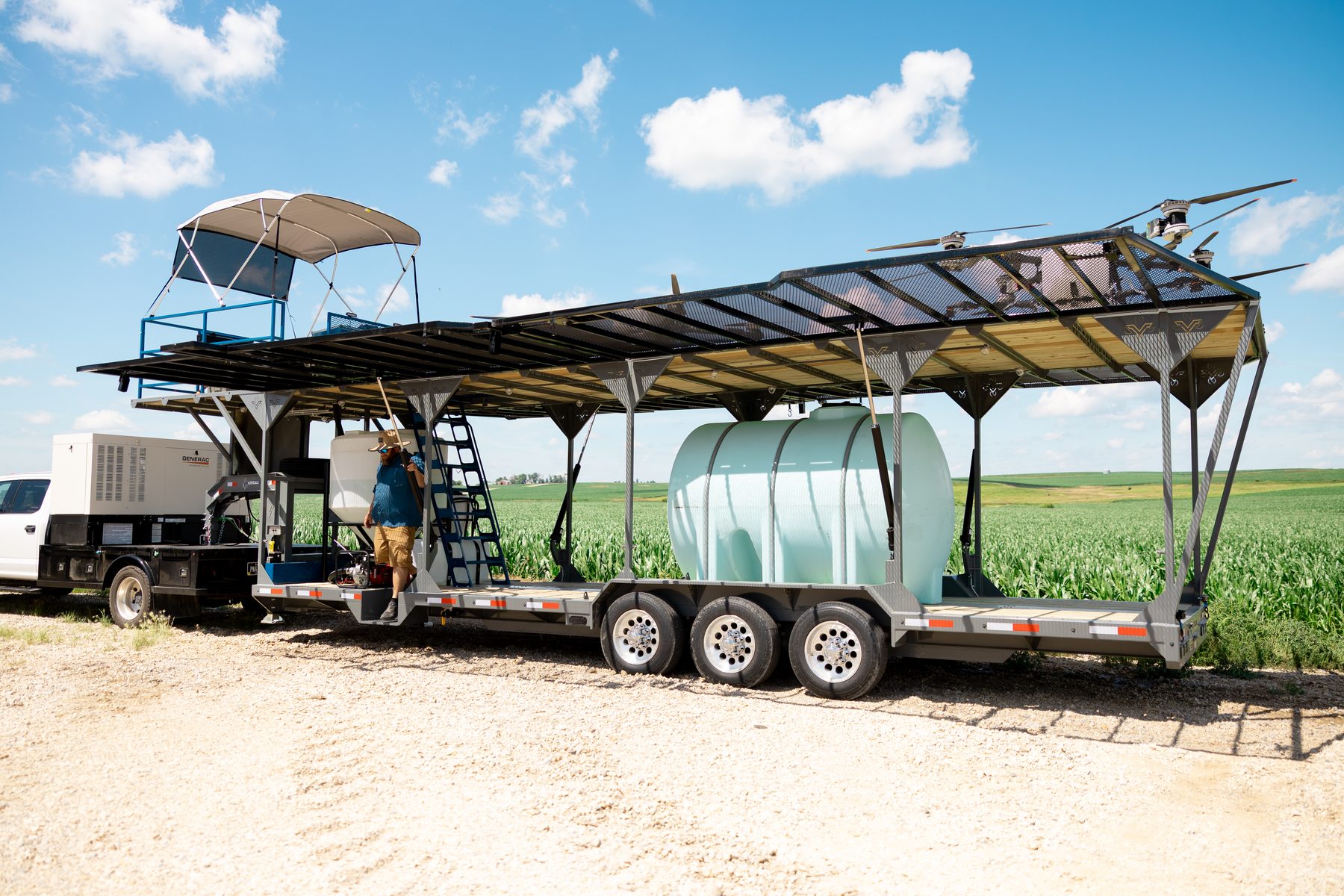 Vertical Ag custom spray drone trailer